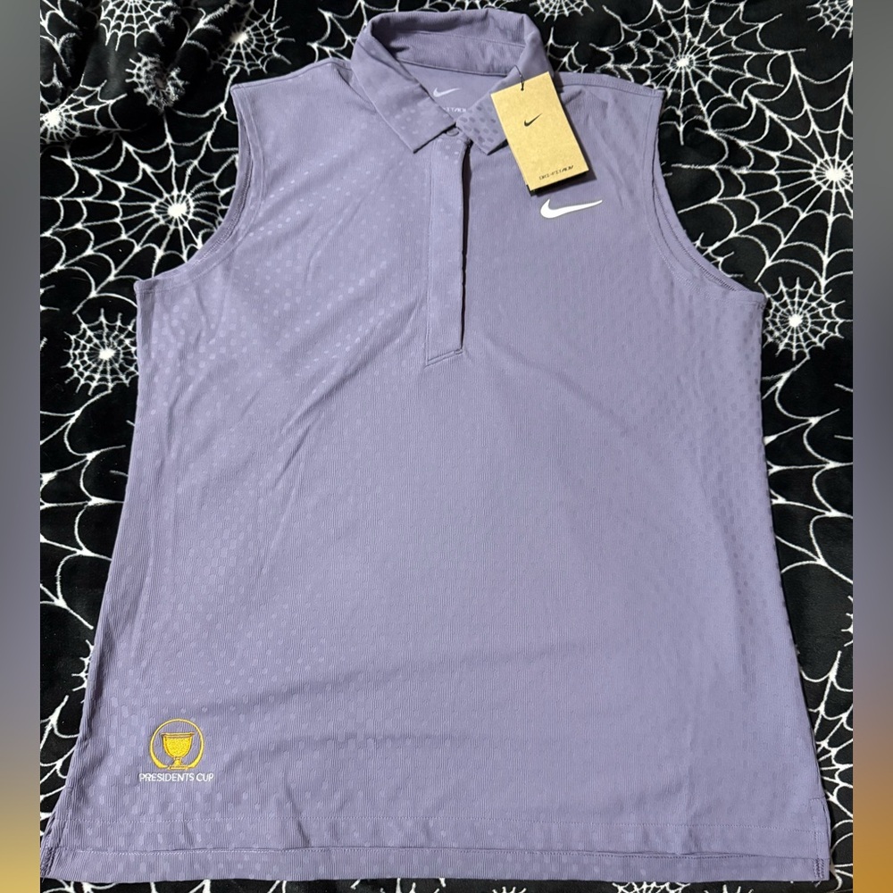 Nike Purple Sleeveless Polo Tank Top